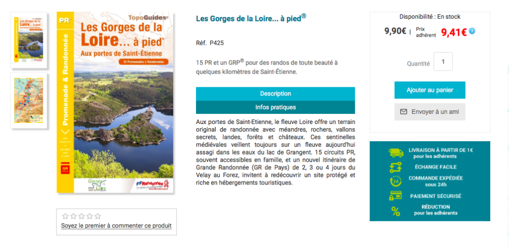 livre de randonnée dans les Gorges de la Loire
